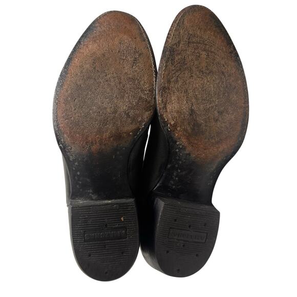 Lucchese Vtg 90s Mens Ranch Hand Western Boots 8.5 D Anthracite Gray Leather USA - Picture 11 of 16